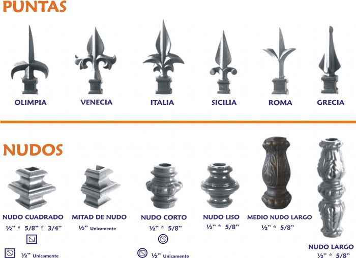 Nudos y Figuras en fundicion para Herreria